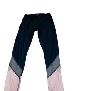 Apana Women's Colorblock Compression Leggings Black Size S Athletic